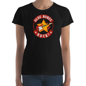 Old Bones Rock! Women's Short Sleeve T-Shirt - | Olde Bones Rock! women's rock n roll tee shirts, women's retro rock shirts, rock n roll apparel for women