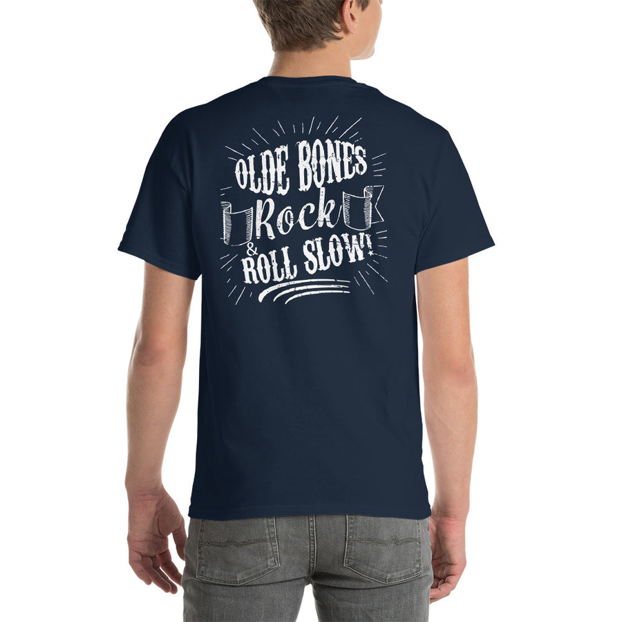 Olde Bones Rock Roll Slow! Men's T-Shirt